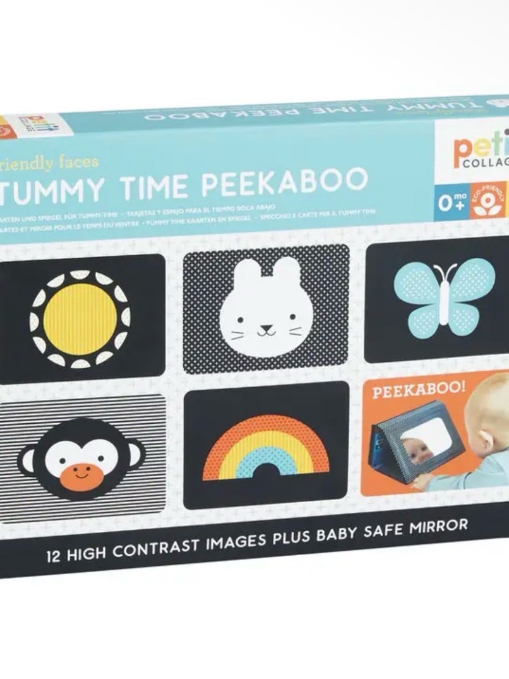 Tummy Time Peekaboo - High Contrast Baby Toy.